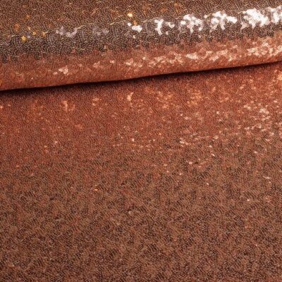 Mesh stretch sequin fabric bronze
