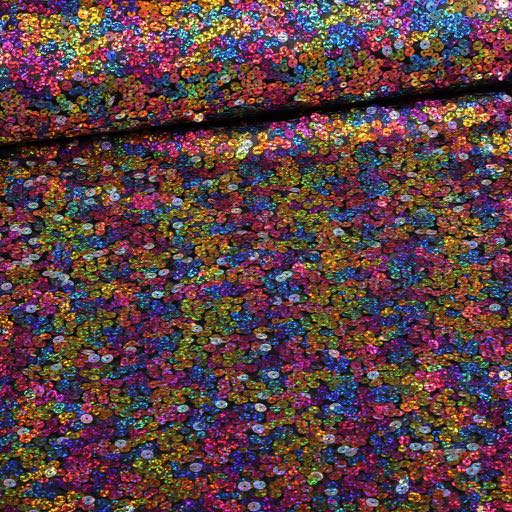 Jersey fabric multicolor sequins