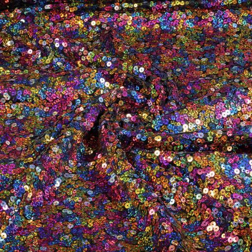 Jersey fabric multicolor sequins