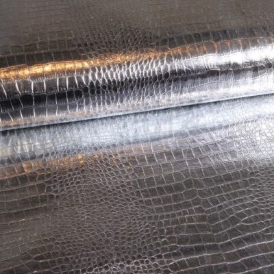 Faux leather Crocodile silver