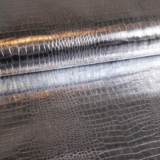 Faux leather Crocodile silver