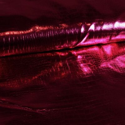 Crocodile faux leather fuchsia