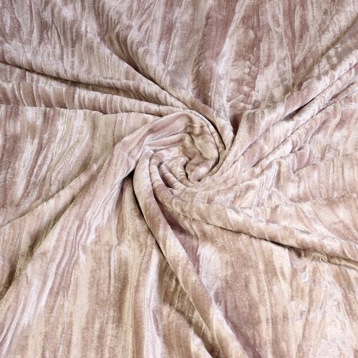 Stretch velvet ecru