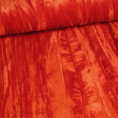 Stretch velvet fabric orange
