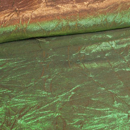 Lurex fabric bronze/green crinkled