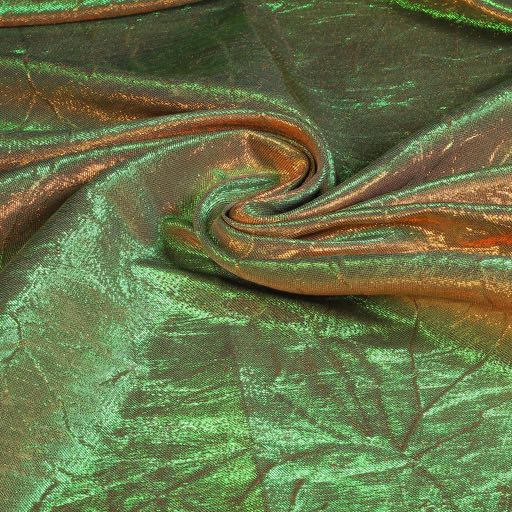 Lurex fabric bronze/green crinkled