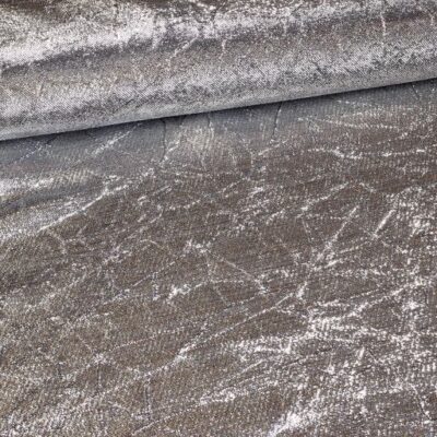 Lurex fabric crinkled silver