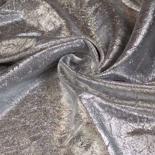 Lurex fabric crinkled silver