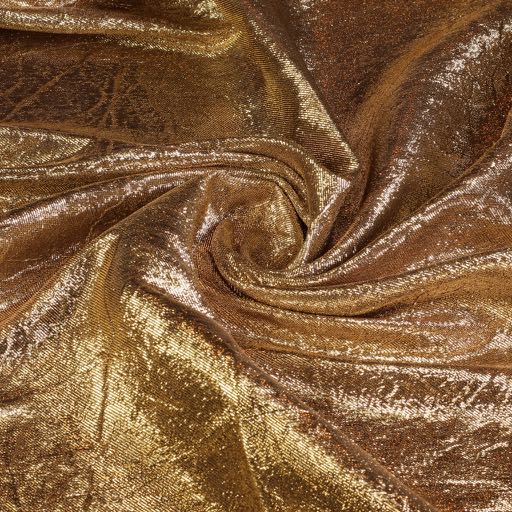 Lurex fabric crinkled gold