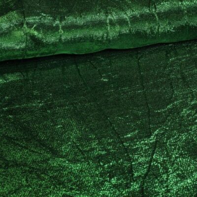 Lurex fabric green crinkled