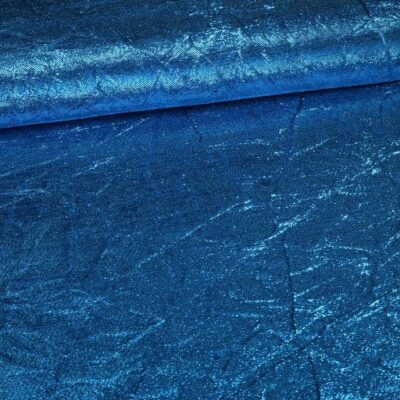 Lurex fabric crinkled aqua