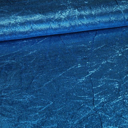 Lurex fabric crinkled aqua