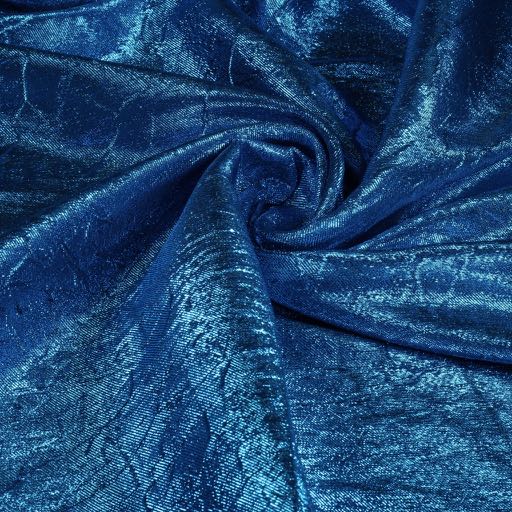 Lurex fabric crinkled aqua