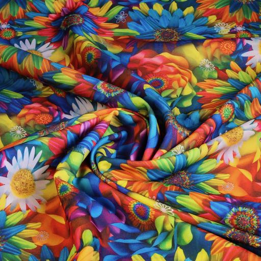 Terlenka fabric multicolour flower