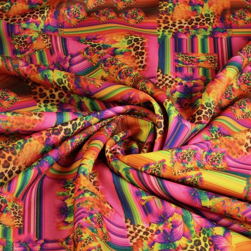 Terlenka fabric panther/flower digital
