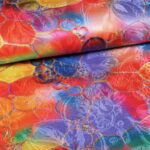 Bloem jacquard stof multikleur