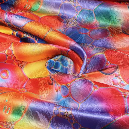 Floral jacquard fabric multicolour