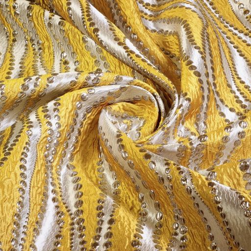Jacquard Lurex dots yellow