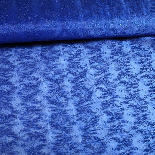 Organza fabric cobalt