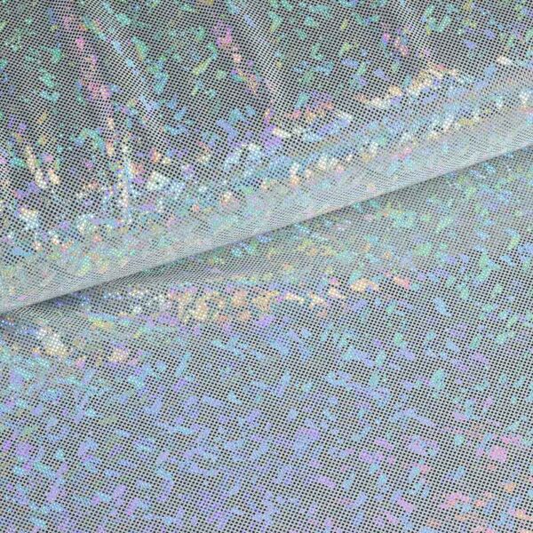 Mystique Deluxe Foil Hologram fabric dark silver