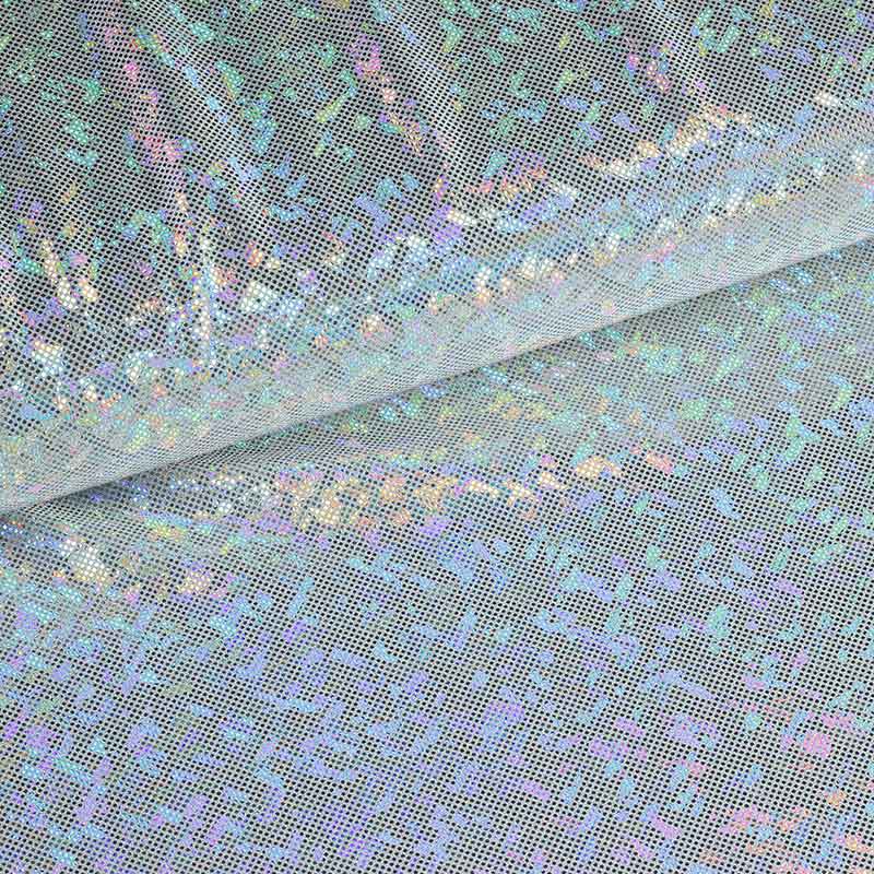 Mystique Deluxe Foil Hologram fabric dark silver