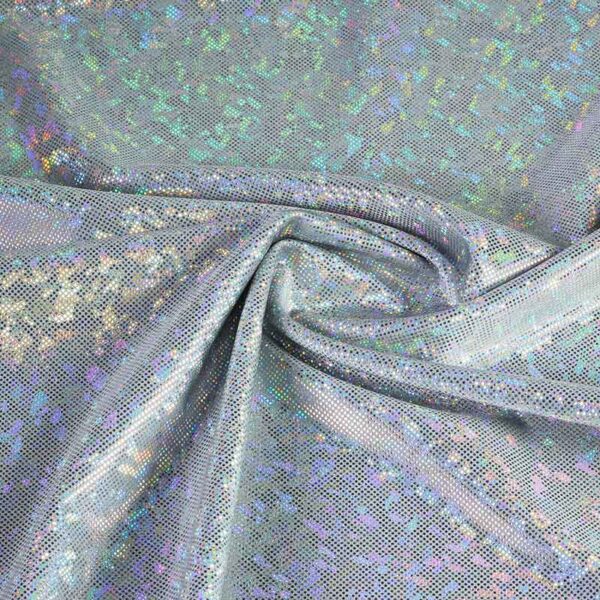 Mystique Deluxe Foil Hologram fabric dark silver