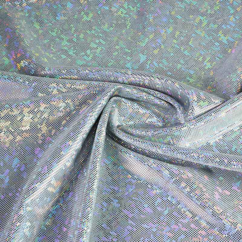 Mystique Deluxe Foil Hologram fabric dark silver