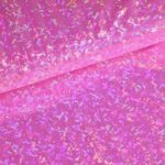 Mystique Deluxe foil hologram stof roze
