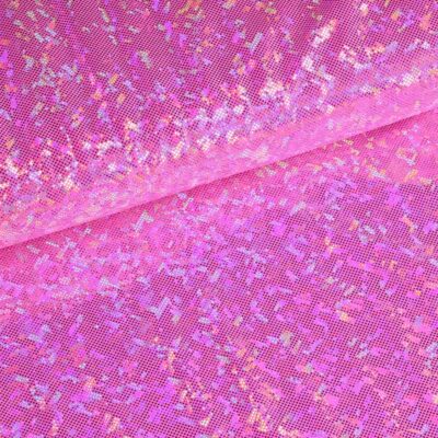 Mystique Deluxe foil hologram fabric pink