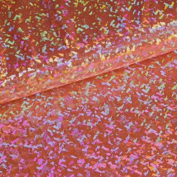 Mystique Deluxe foil hologram fabric orange