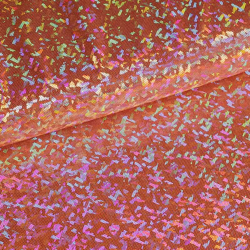 Mystique Deluxe foil hologram fabric orange