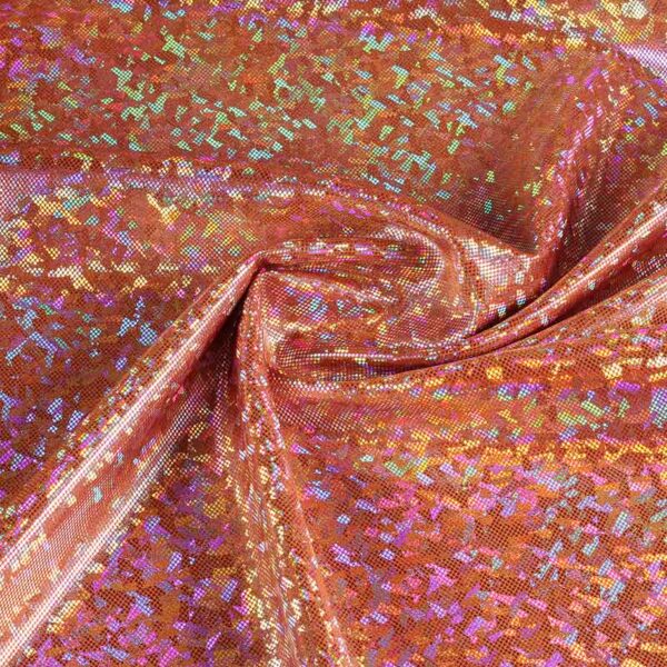 Mystique Deluxe foil hologram fabric orange