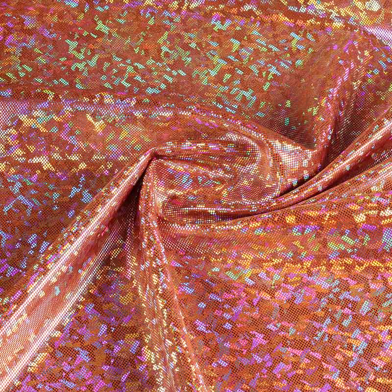 Mystique Deluxe foil hologram fabric orange