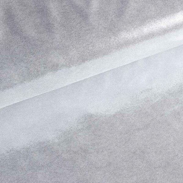 Mystique foil fabric silver