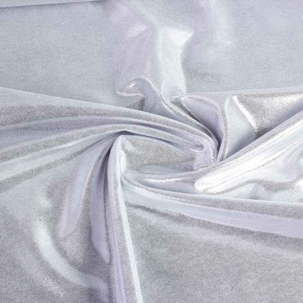 Mystique foil fabric silver