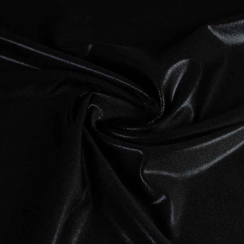 Mystique foil fabric black