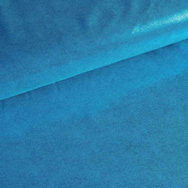 Mystique foil fabric aqua