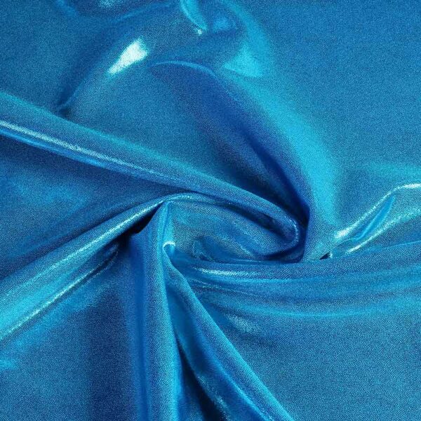 Mystique foil fabric aqua