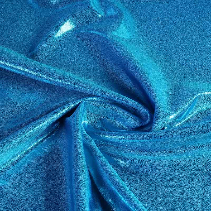 Mystique foil fabric aqua