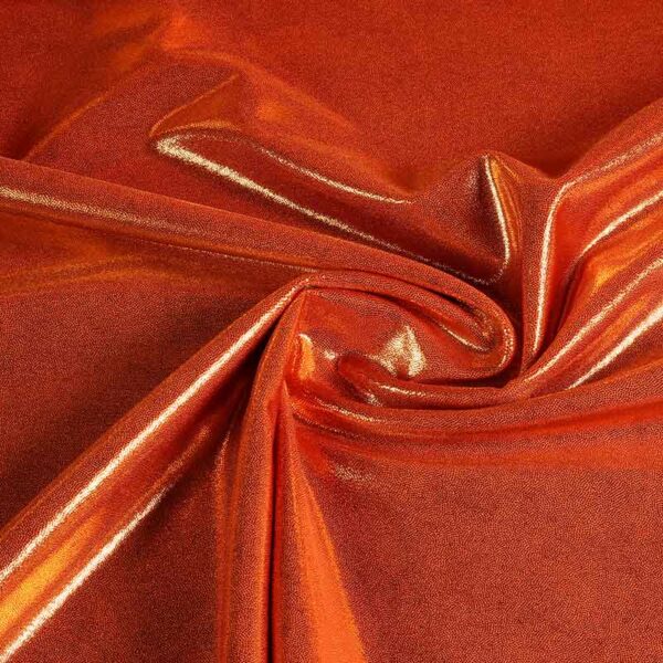 Mystique foil fabric orange