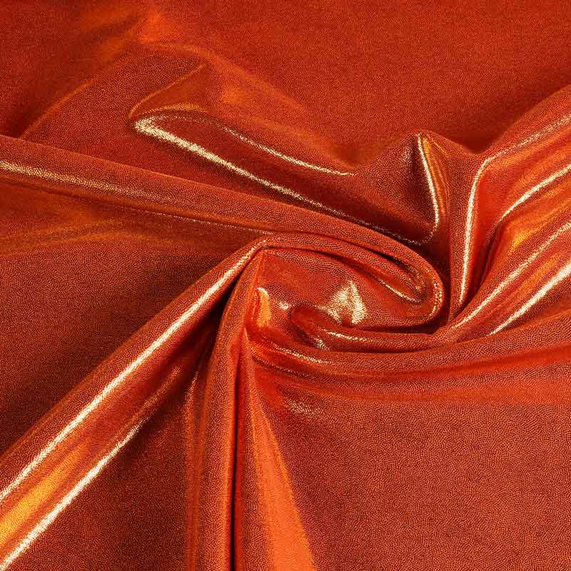Mystique foil fabric orange