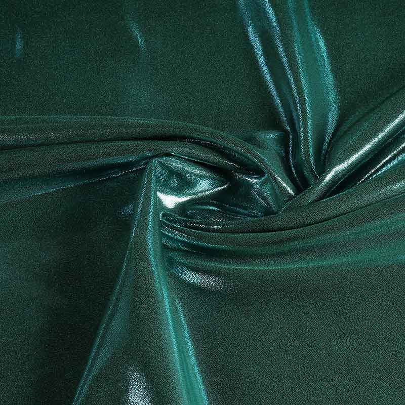 Mystique foil fabric dark green