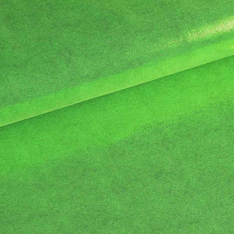 Mystique foil fabric lime