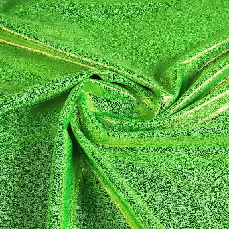 Mystique foil fabric lime
