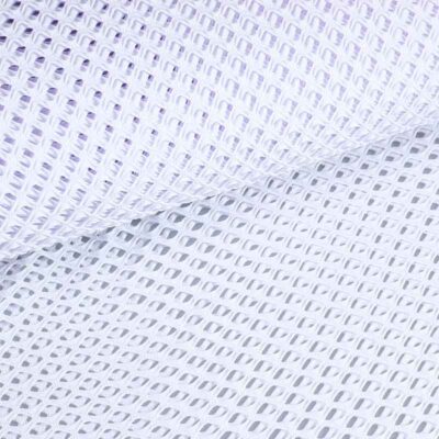 Elastic mesh fabric coarse white