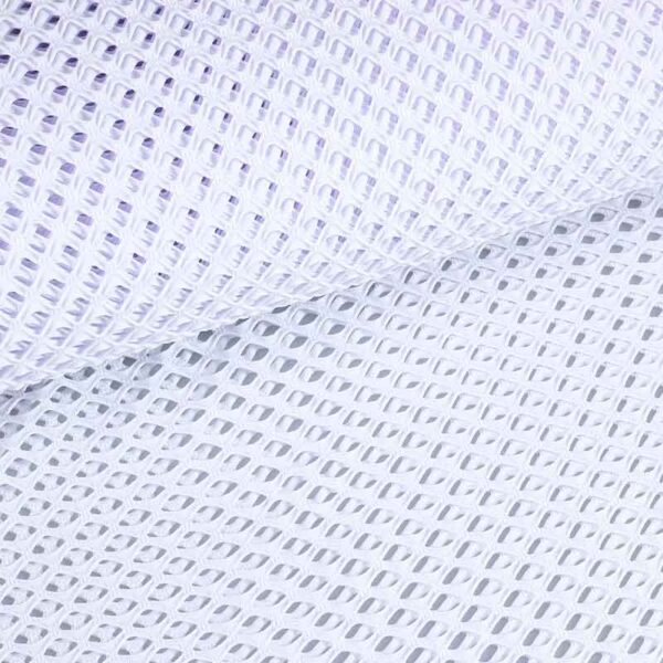 Elastic mesh fabric coarse white