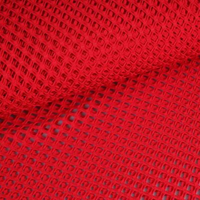 Elastic mesh fabric coarse red