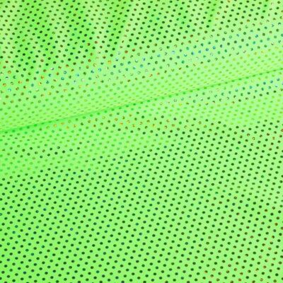 Sequin fabric stretch hologram lime