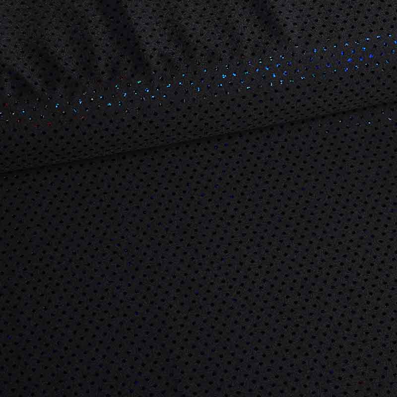 Sequin fabric stretch hologram black