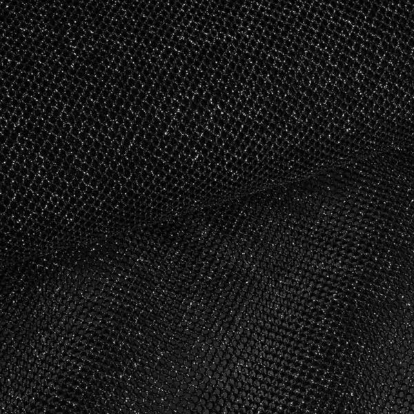 Elastic glitter mesh fabric black
